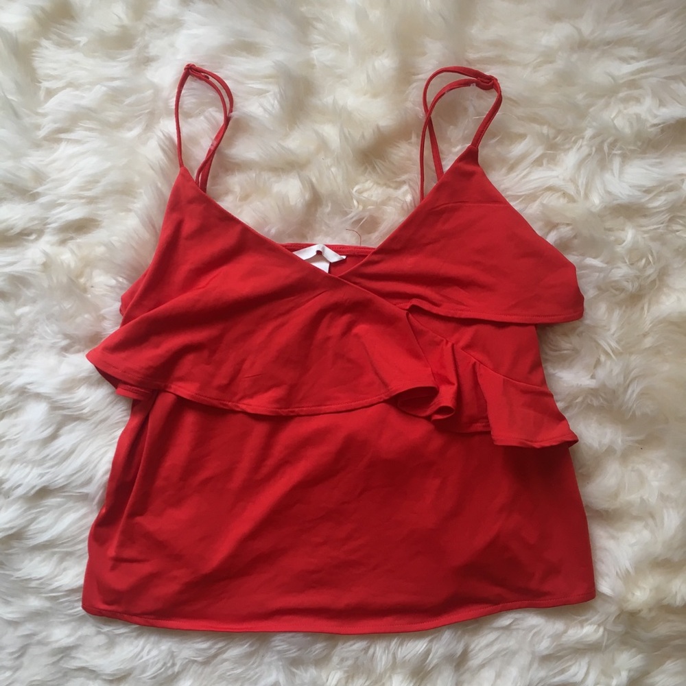 NWOT H&M Red Flowy Cami